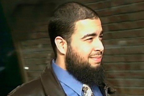 Tarek Mehanna is seen in this image from video footage taken in Boston in 2009.